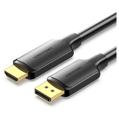 Кабель мультимедийный DisplayPort M to HDMI M 1.8m 4K40Hz black Vention (HFOBAC) фото №1