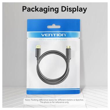 Кабель мультимедийный DisplayPort M to HDMI M 1.8m 4K40Hz black Vention (HFOBAC) фото №7