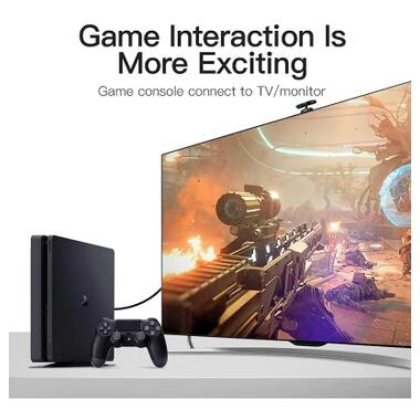 Кабель мультимедийный HDMI M to DVI M 2.0m 4K60Hz black Vention (ABFBH) фото №4