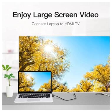 Кабель мультимедийный HDMI M to DVI M 2.0m 4K60Hz black Vention (ABFBH) фото №5