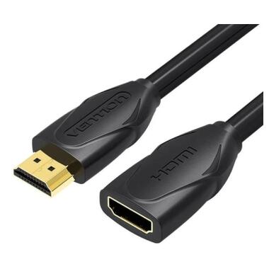 Кабель мультимедийный HDMI M to HDMI F 1.0m 4K60Hz black Vention (VAA-B06-B100) фото №1