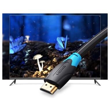 Кабель мультимедийный HDMI M to HDMI M 0.75m V2.0 4K60Hz black Vention (AACBE) фото №3