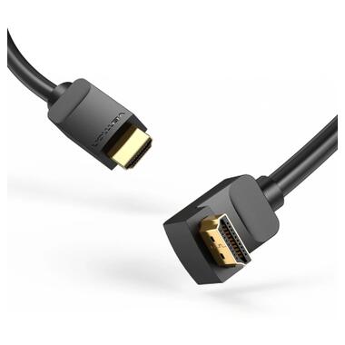 Кабель мультимедийный HDMI M to HDMI M 1.0m 4K60Hz 90° corner black Vention (AAQBF) фото №4
