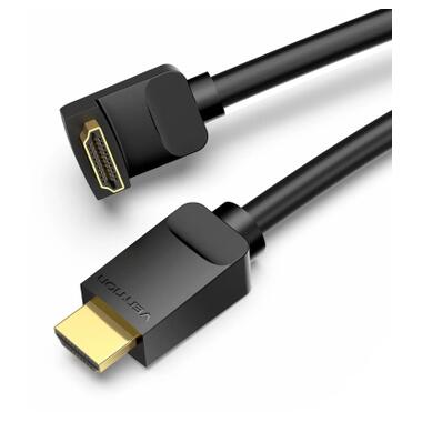 Кабель мультимедийный HDMI M to HDMI M 1.0m 4K60Hz 90° corner black Vention (AAQBF) фото №2