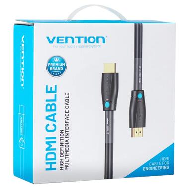 Кабель мультимедийный HDMI M to HDMI M 1.0m 4K60Hz cotton braided black zinc alloy Vention (ALMBF) фото №2