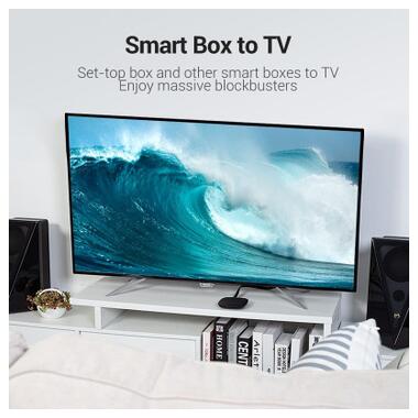 Кабель мультимедийный HDMI M to HDMI M 1.0m 4K60Hz flat black Vention (AAKBF) фото №3