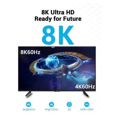 Кабель мультимедийный HDMI M to HDMI M 1.0m 8K60Hz black Vention (AANBF) фото №6