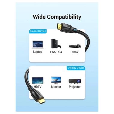 Кабель мультимедийный HDMI M to HDMI M 1.0m 8K60Hz black Vention (AANBF) фото №4