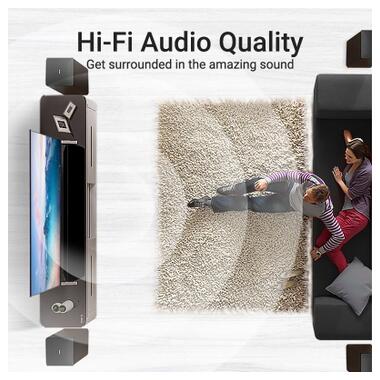 Кабель мультимедийный HDMI M to HDMI M 1.0m 8K60Hz cotton braided black Vention (AAUBF) фото №12
