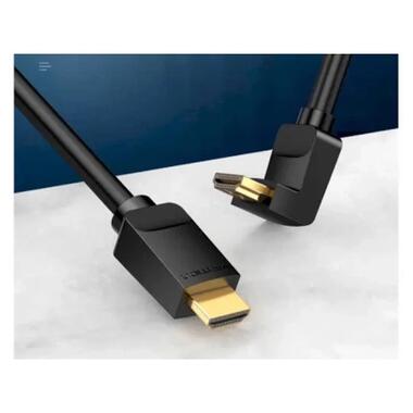 Кабель мультимедийный HDMI M to HDMI M 1.5m 4K60Hz 90° corner black Vention (AAQBG) фото №3