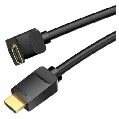 Кабель мультимедийный HDMI M to HDMI M 1.5m 4K60Hz 90° corner black Vention (AAQBG) фото №2