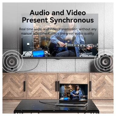 Кабель мультимедийный HDMI M to HDMI M 1.5m 4K60Hz black Vention (ALIBG) фото №4
