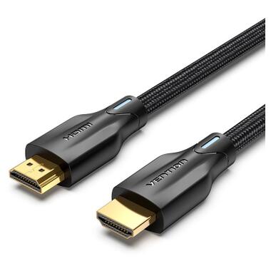 Кабель мультимедийный HDMI M to HDMI M 1.5m 8K60Hz cotton braided black Vention (AAUBG) фото №1