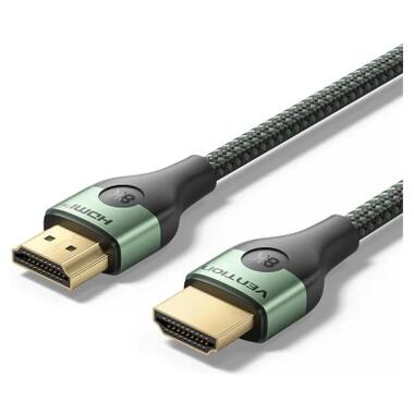 Кабель мультимедийный HDMI M to HDMI M 1.5m 8K60Hz ultra thin cotton braided green Vention (ALOGG) фото №1