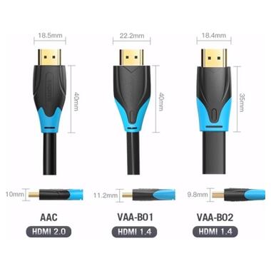 Кабель мультимедийный HDMI M to HDMI M 10.0m 4K30Hz black Vention (AACBL) фото №6