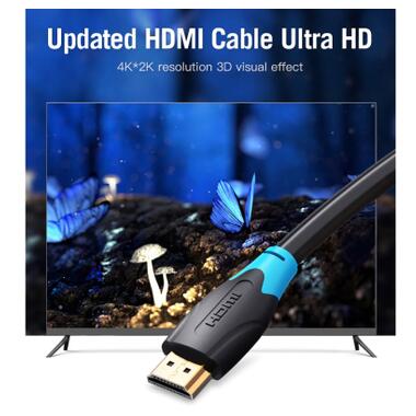 Кабель мультимедийный HDMI M to HDMI M 15.0m 4K30Hz black Vention (AACBN) фото №3