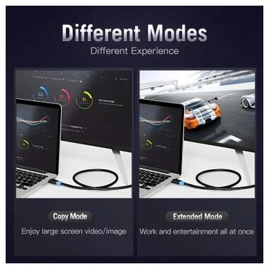 Кабель мультимедийный HDMI M to HDMI M 2.0m 4K60Hz black Vention (AAGBH) фото №4