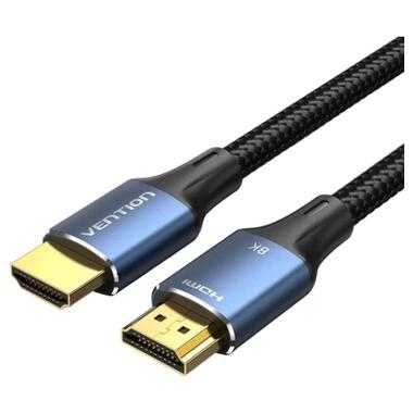 Кабель мультимедийный HDMI M to HDMI M 2.0m 8K60Hz cotton braided blue Vention (ALGLH) фото №1