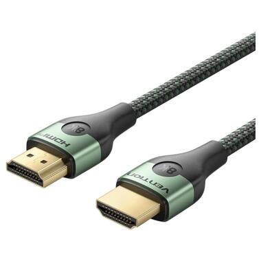 Кабель мультимедийный HDMI M to HDMI M 2.0m 8K60Hz ultra thin cotton braided green Vention (ALOGH) фото №1