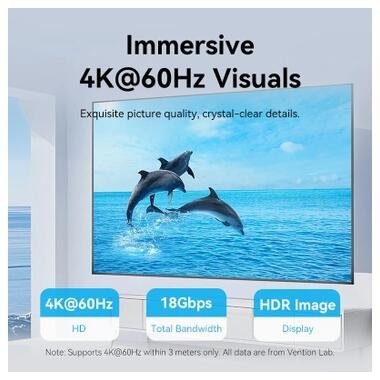 Кабель мультимедийный HDMI M to HDMI M 20.0m 1080p60Hz black Vention (AACBQ) фото №3