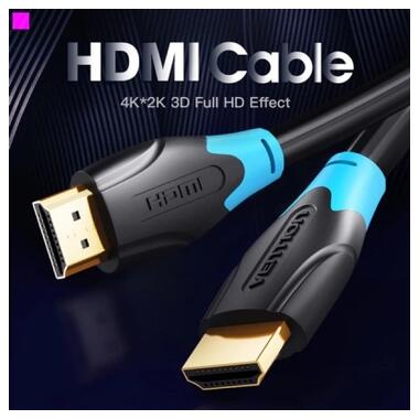Кабель мультимедийный HDMI M to HDMI M 3.0m 4K60Hz black Vention (AACBI) фото №2
