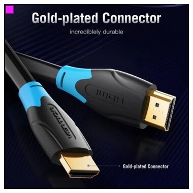 Кабель мультимедийный HDMI M to HDMI M 3.0m 4K60Hz black Vention (AACBI) фото №4