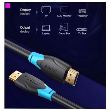 Кабель мультимедийный HDMI M to HDMI M 3.0m 4K60Hz black Vention (AACBI) фото №5