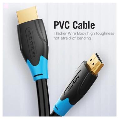 Кабель мультимедийный HDMI M to HDMI M 3.0m 4K60Hz black Vention (AACBI) фото №3