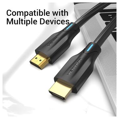 Кабель мультимедийный HDMI M to HDMI M 5.0m 8K60Hz cotton braided black Vention (AAUBJ) фото №5