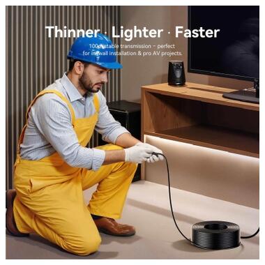 Кабель мультимедийный HDMI M to HDMI M 80.0m 4K60Hz fiber optic black Vention (ALSBAF) фото №5