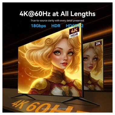 Кабель мультимедийный HDMI M to HDMI M 80.0m 4K60Hz fiber optic black Vention (ALSBAF) фото №3