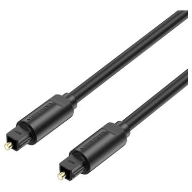 Кабель мультимедийный Optical Toslink 1.0m black Vention (BAEBF) фото №1