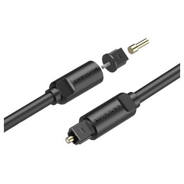 Кабель мультимедийный Optical Toslink 1.0m black Vention (BAEBF) фото №2