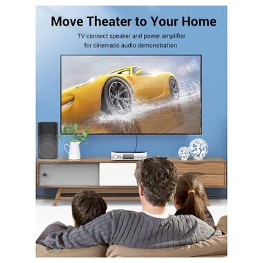 Кабель мультимедийный Optical Toslink 1.0m gray Vention (BAVHF) фото №4