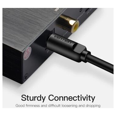 Кабель мультимедийный Optical Toslink 1.5m black Vention (BAEBG) фото №3