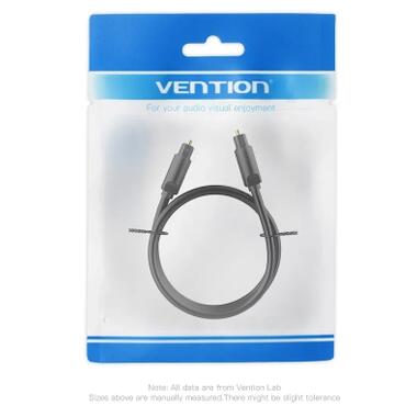 Кабель мультимедийный Optical Toslink 1.5m black Vention (BAEBG) фото №12