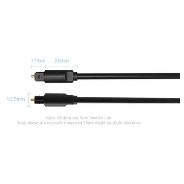Кабель мультимедийный Optical Toslink 2.0m black Vention (BAEBH) фото №11