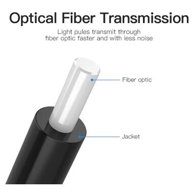 Кабель мультимедийный Optical Toslink 2.0m black Vention (BAEBH) фото №2