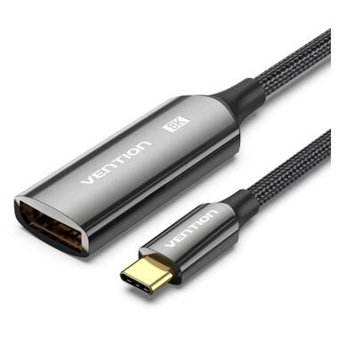 Кабель мультимедийный USB-C to DisplayPort M 0.25m 8K black Vention (CRGBC) фото №1
