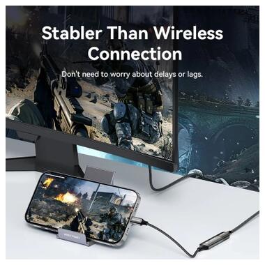 Кабель мультимедийный USB-C to DisplayPort M 0.25m 8K black Vention (CRGBC) фото №4