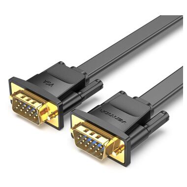 Кабель мультимедийный VGA M to VGA M 1.0m black Vention (LAJWF) фото №1