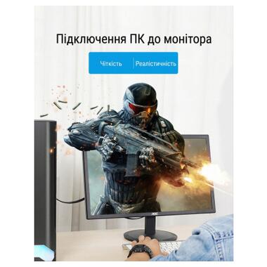 Кабель мультимедийный VGA M to VGA M 1.0m black Vention (LAJWF) фото №4