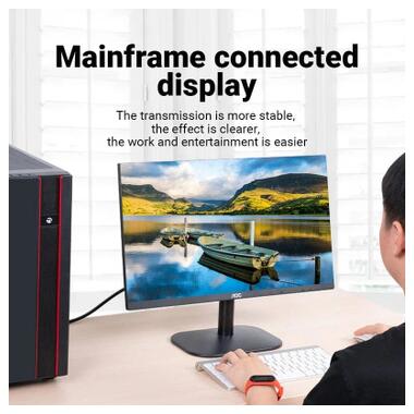 Кабель мультимедийный VGA M to VGA M 10.0m black Vention (DAEBL) фото №3