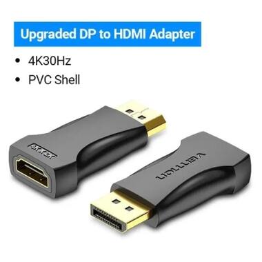 Переходник DisplayPor M to HDMI F v.2.0 4K 60Hz PVC Vention (HBPB0) фото №2
