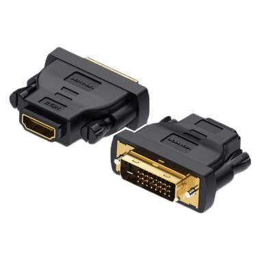 Переходник DVI(24+1) Male to HDMI Female black Vention (ECDB0) фото №1