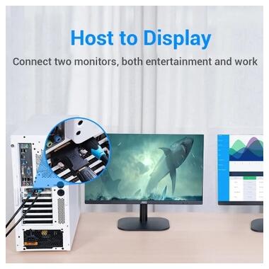 Переходник HDMI F to DVI M 24+1pin black Vention (AILB0) фото №3