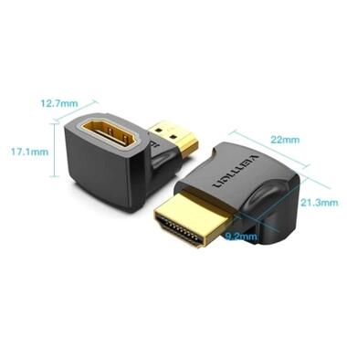 Переходник HDMI F to HDMI M 90° 4K 60Hz PVC Vention (AIOB0) фото №2