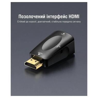 Переходник HDMI M to VGA F 1080P 60Hz 3,5mm Audio Vention (AIDB0) фото №12