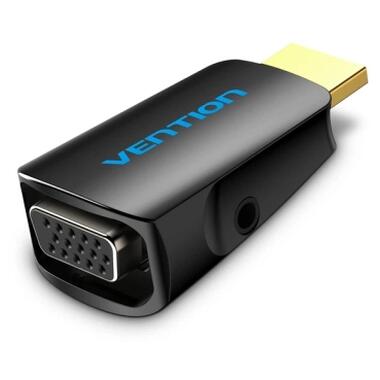 Переходник HDMI M to VGA F 1080P 60Hz 3,5mm Audio Vention (AIDB0) фото №1