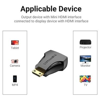 Переходник HDMI to Mini HDMI black Vention (AISB0) фото №7